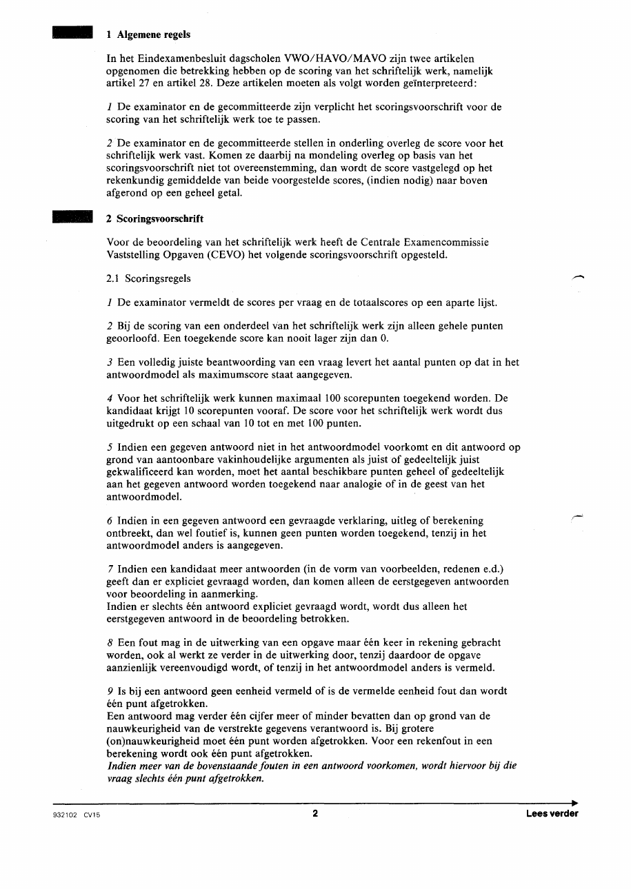 beoordelingsmodel bladzijde 2