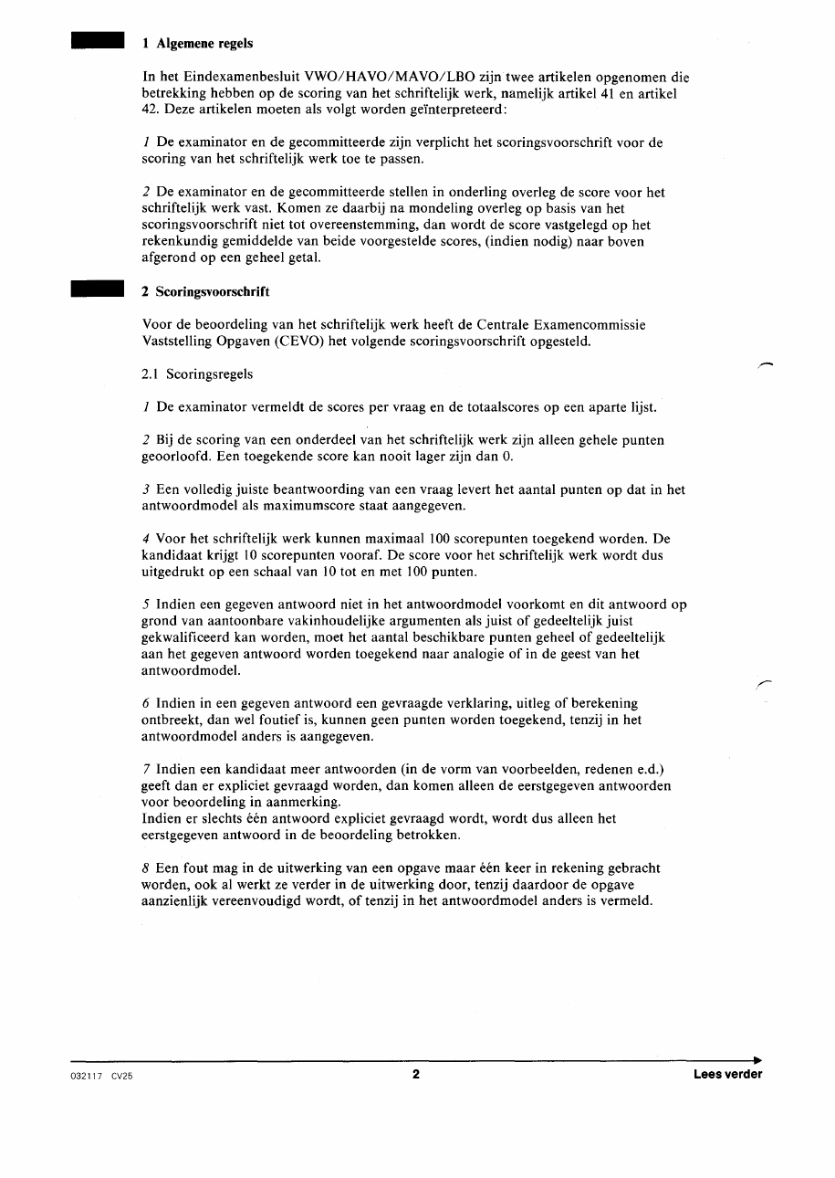 beoordelingsmodel bladzijde 2