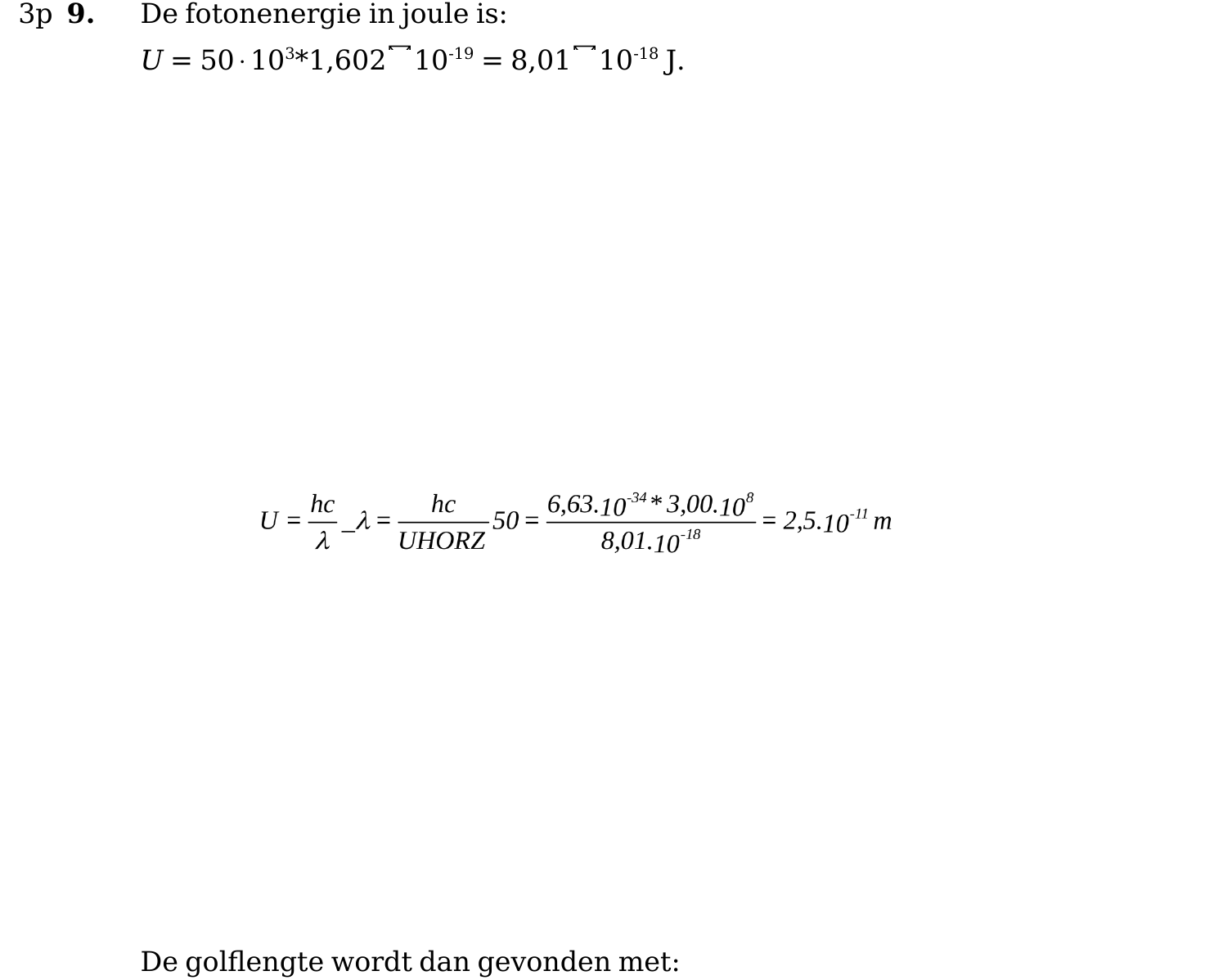 beoordelingsmodel vraag 9