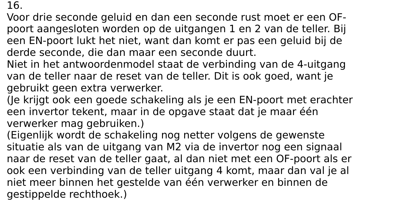 beoordelingsmodel vraag 16