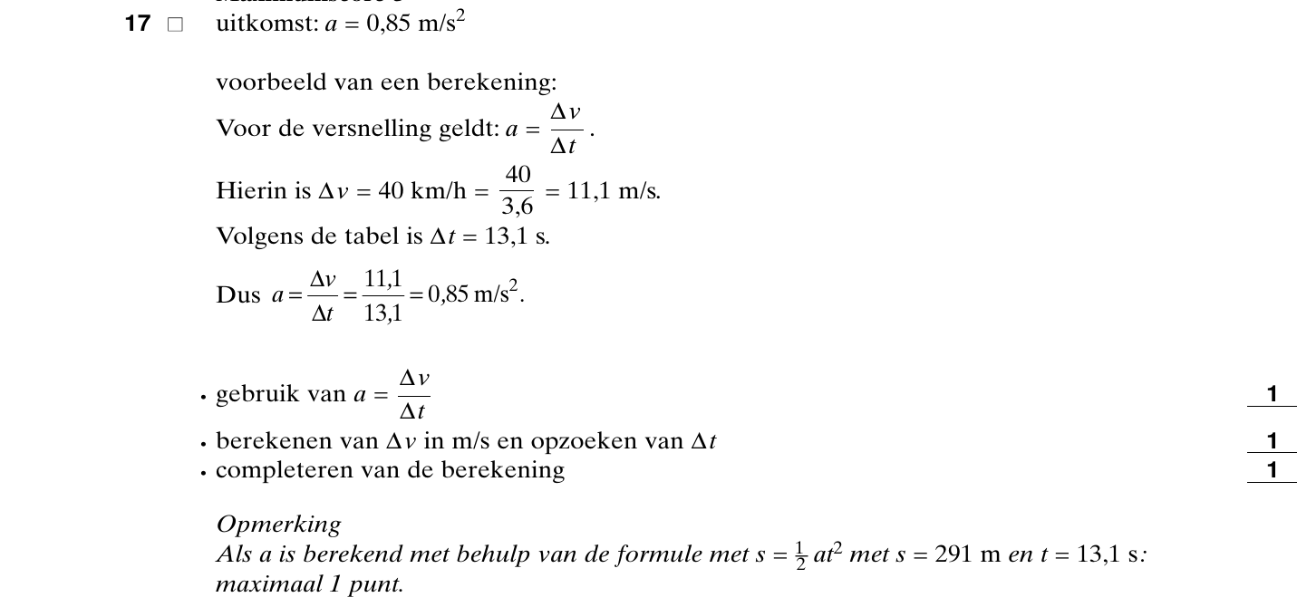 beoordelingsmodel vraag 17