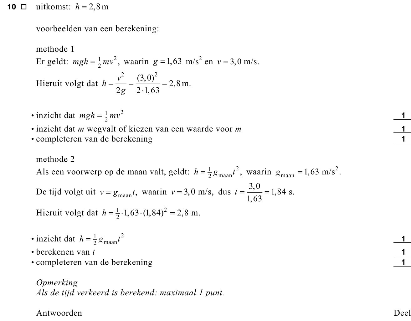 beoordelingsmodel vraag 10