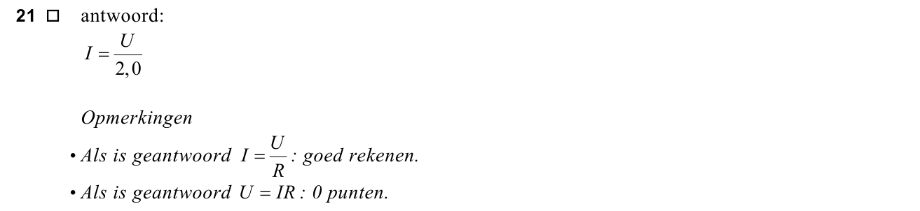 beoordelingsmodel vraag 21