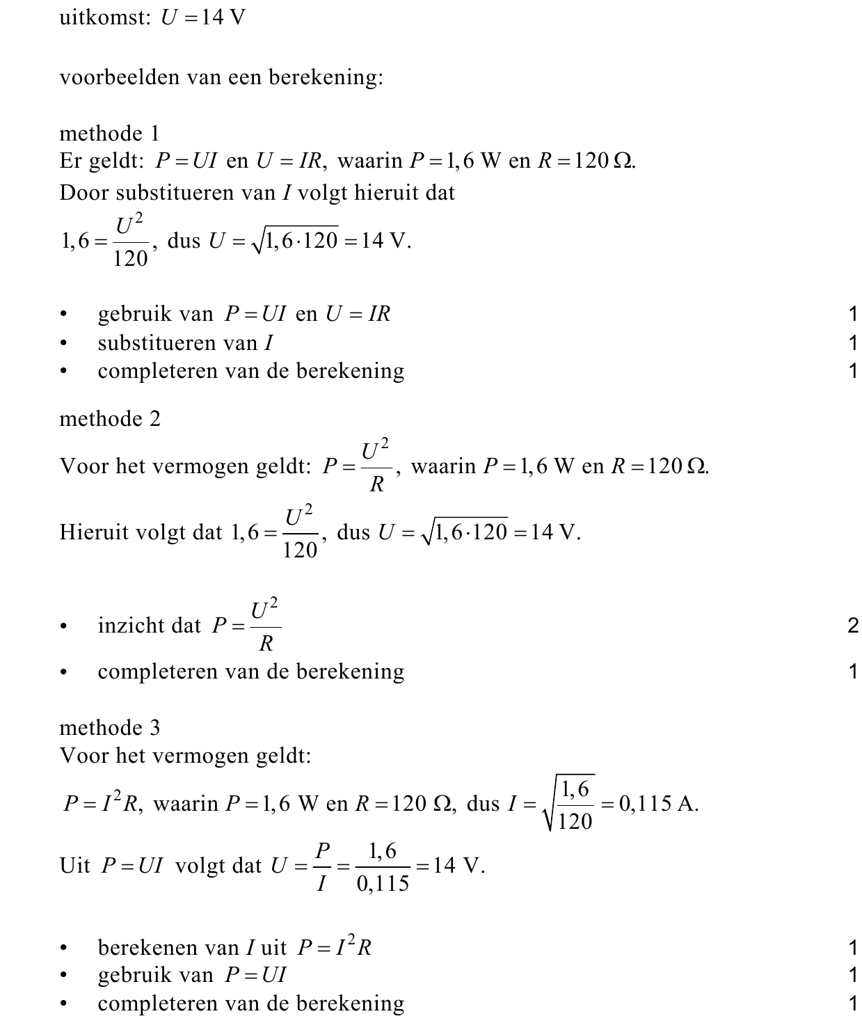 beoordelingsmodel vraag 16