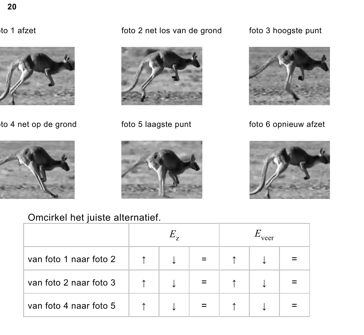 uitwerkbijlage bij vraag 20