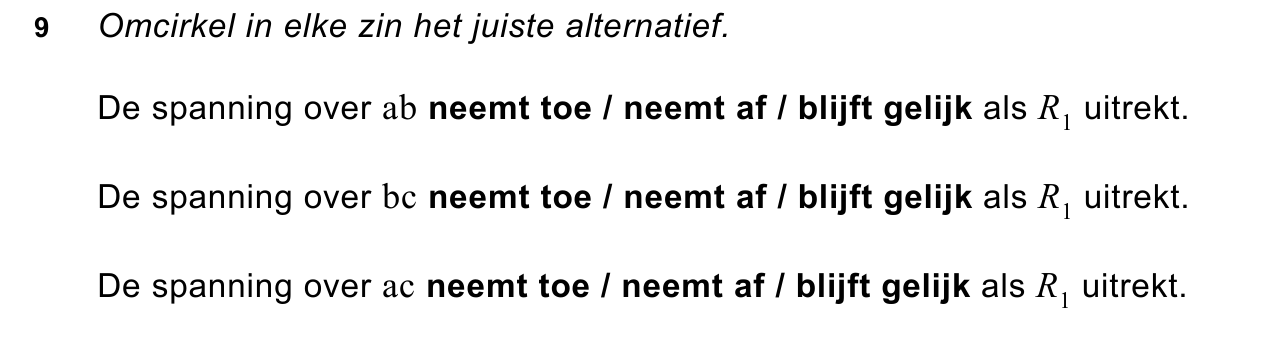 uitwerkbijlage bij vraag 9