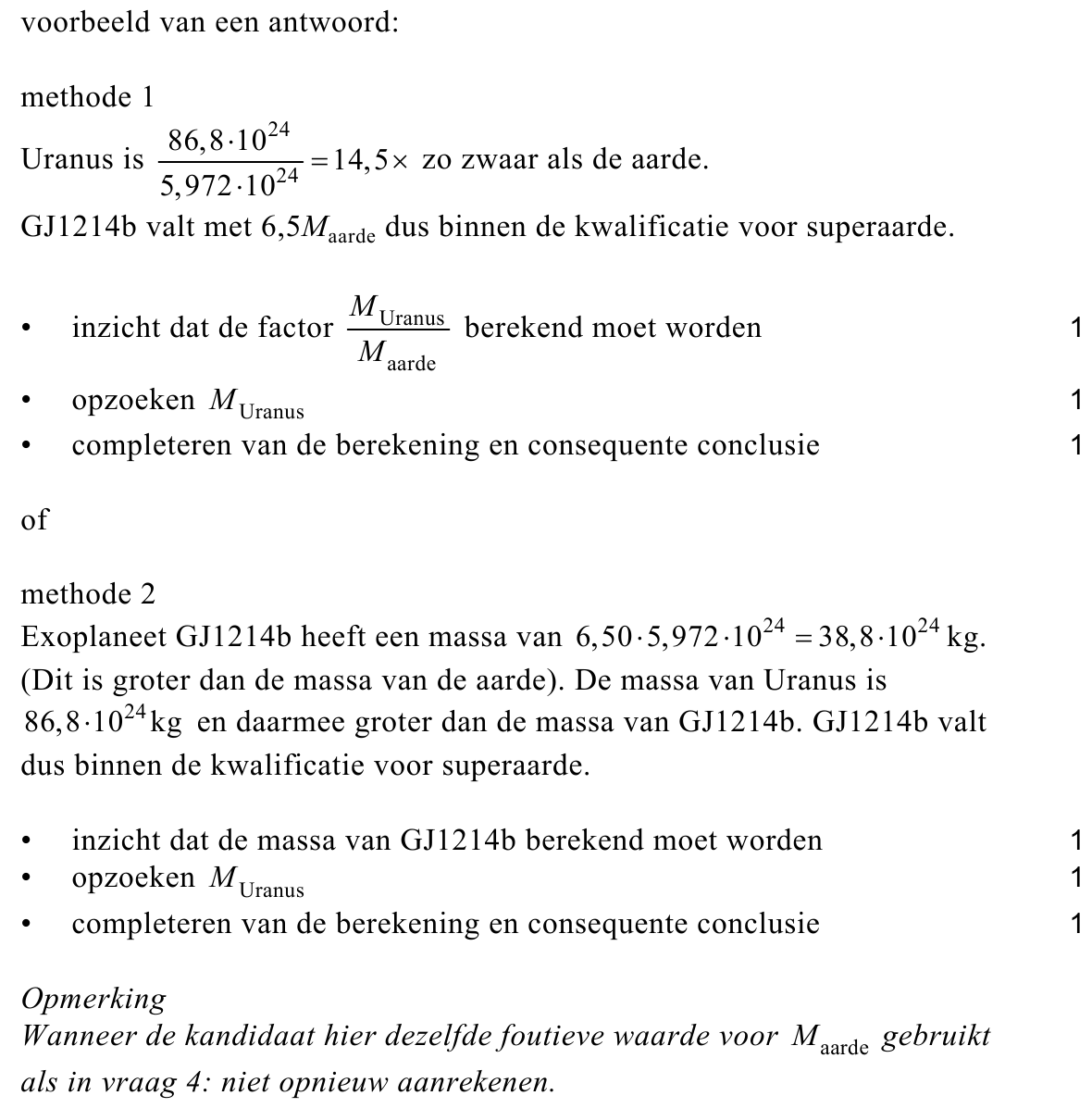 beoordelingsmodel vraag 6