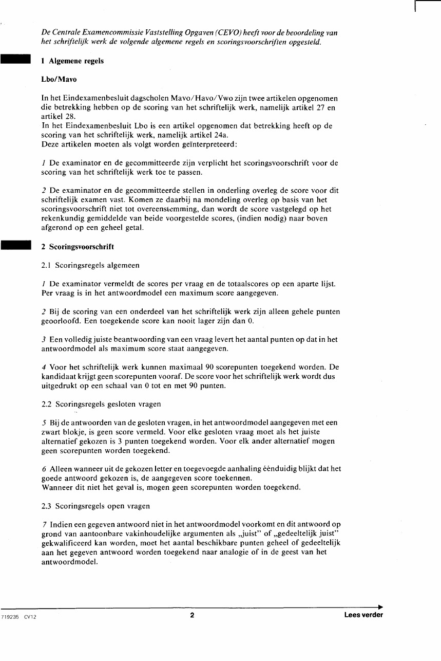 beoordelingsmodel bladzijde 2