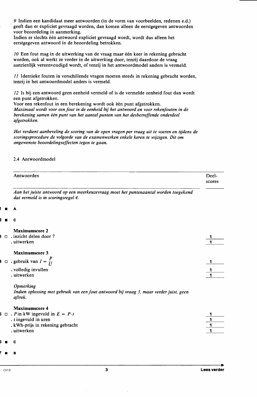beoordelingsmodel bladzijde 3