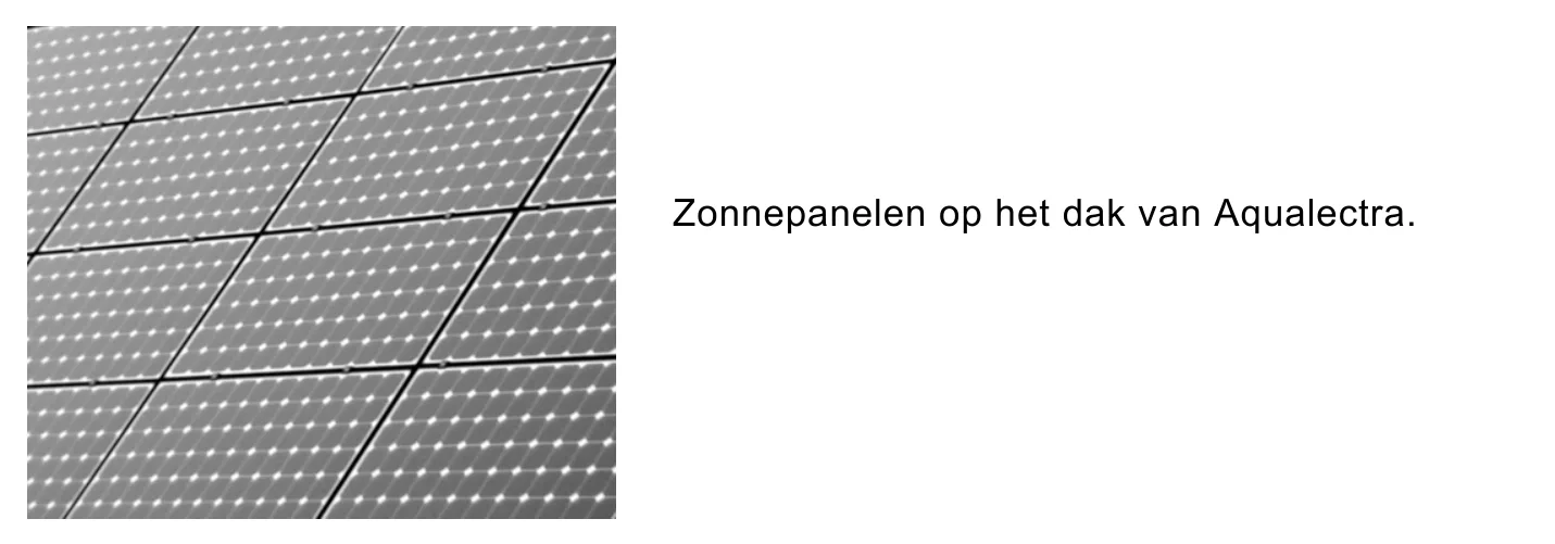 Zonnepanelen op het dak van Aqualectra.