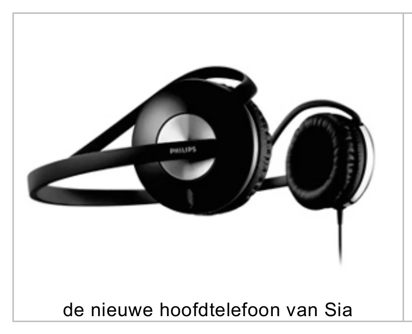 de nieuwe hoofdtelefoon van Sia