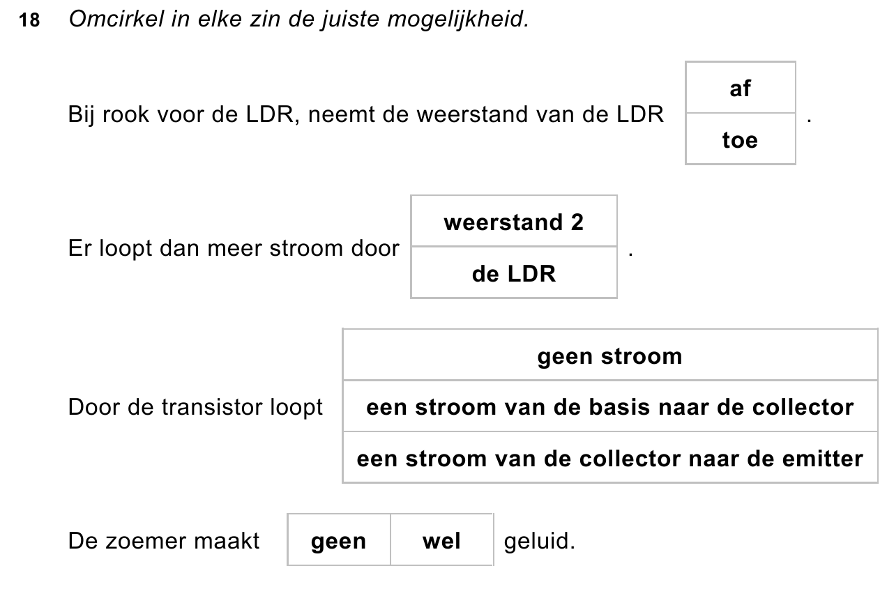 uitwerkbijlage bij vraag 18