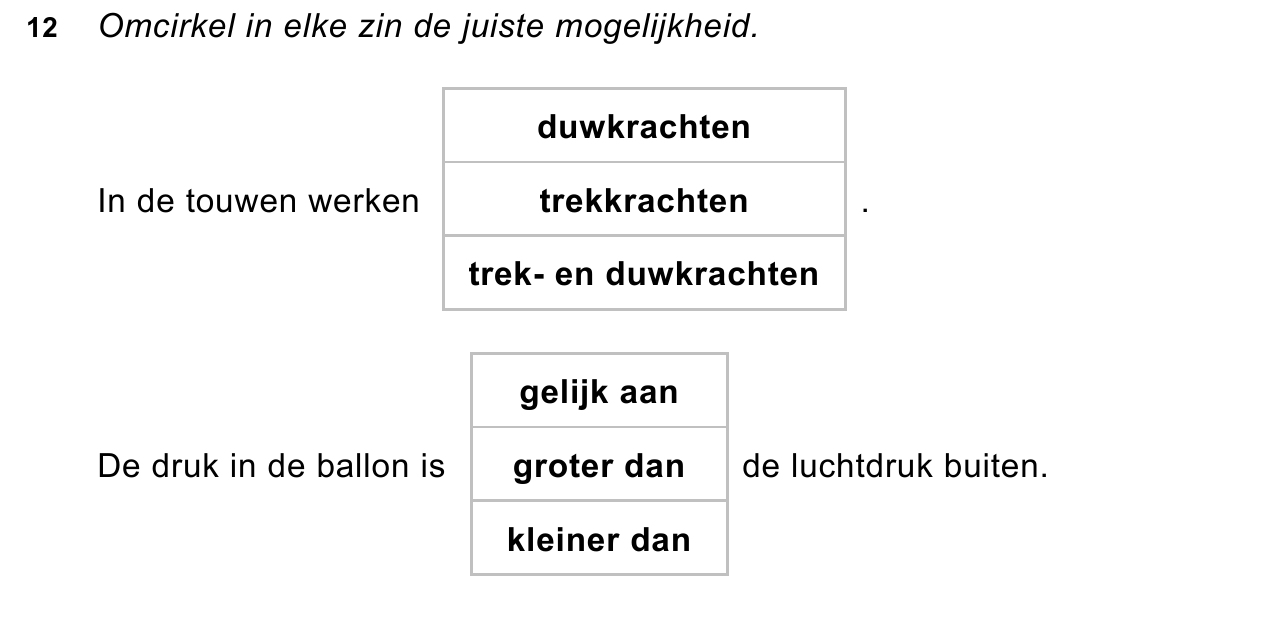 uitwerkbijlage bij vraag 12
