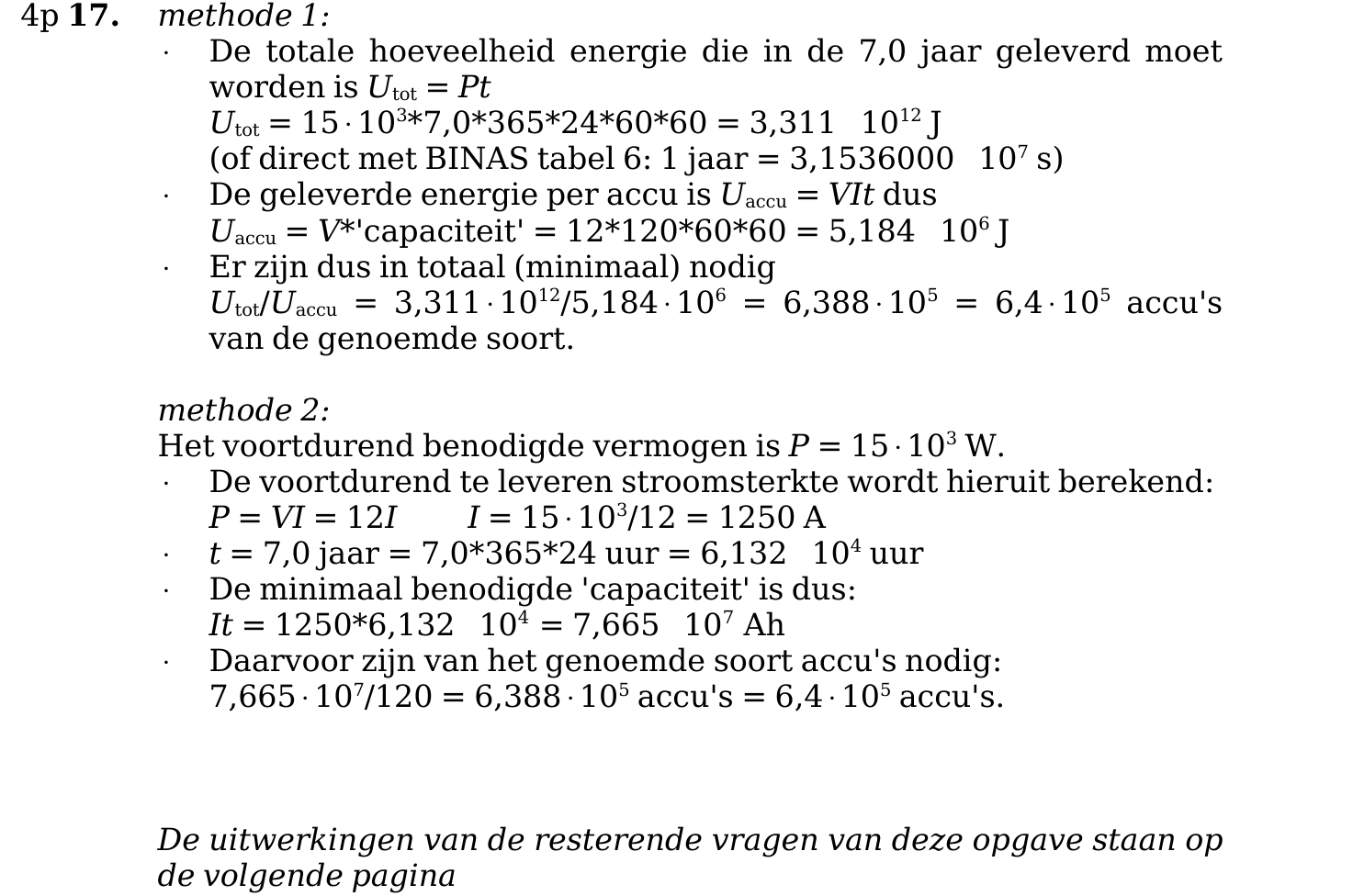 beoordelingsmodel vraag 17
