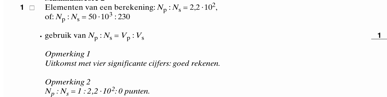 beoordelingsmodel vraag 1