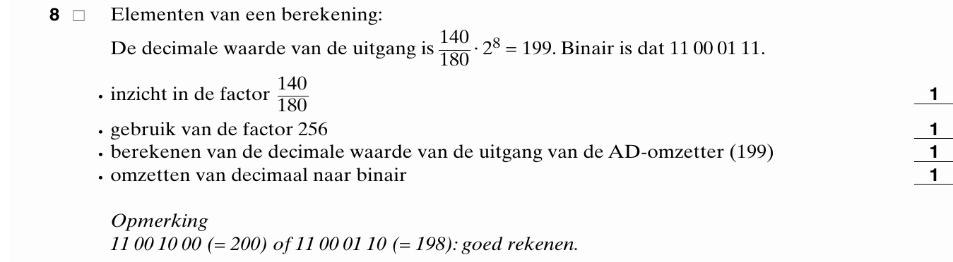 beoordelingsmodel vraag 8