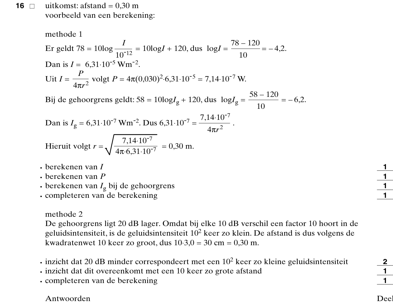 beoordelingsmodel vraag 16