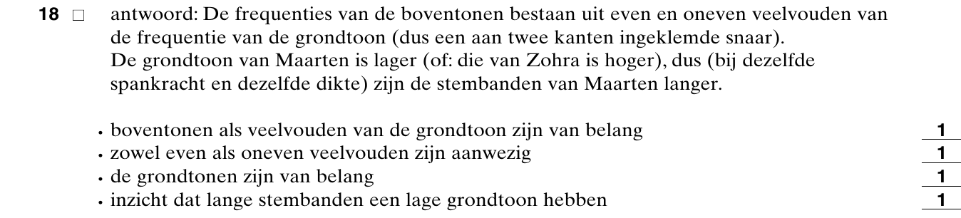 beoordelingsmodel vraag 18
