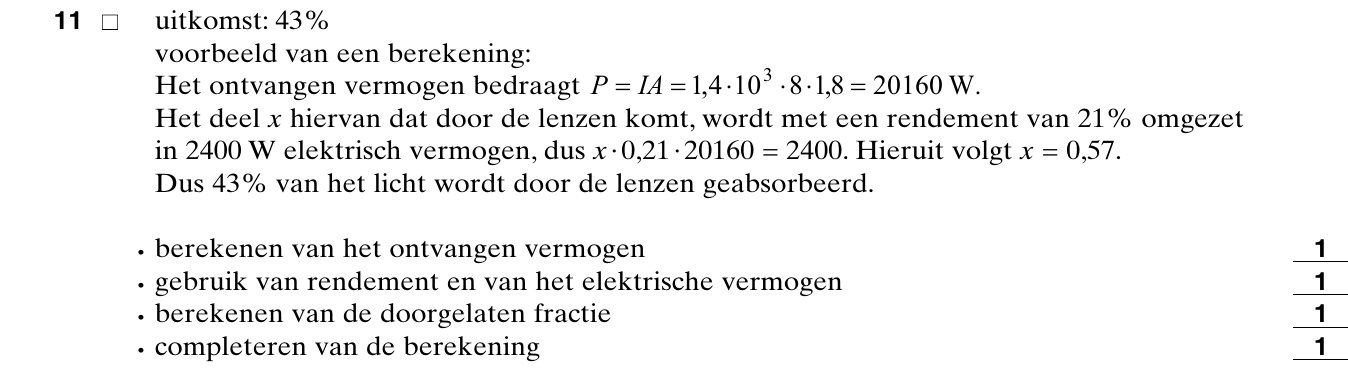 beoordelingsmodel vraag 11
