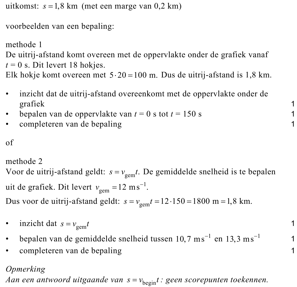 beoordelingsmodel vraag 1