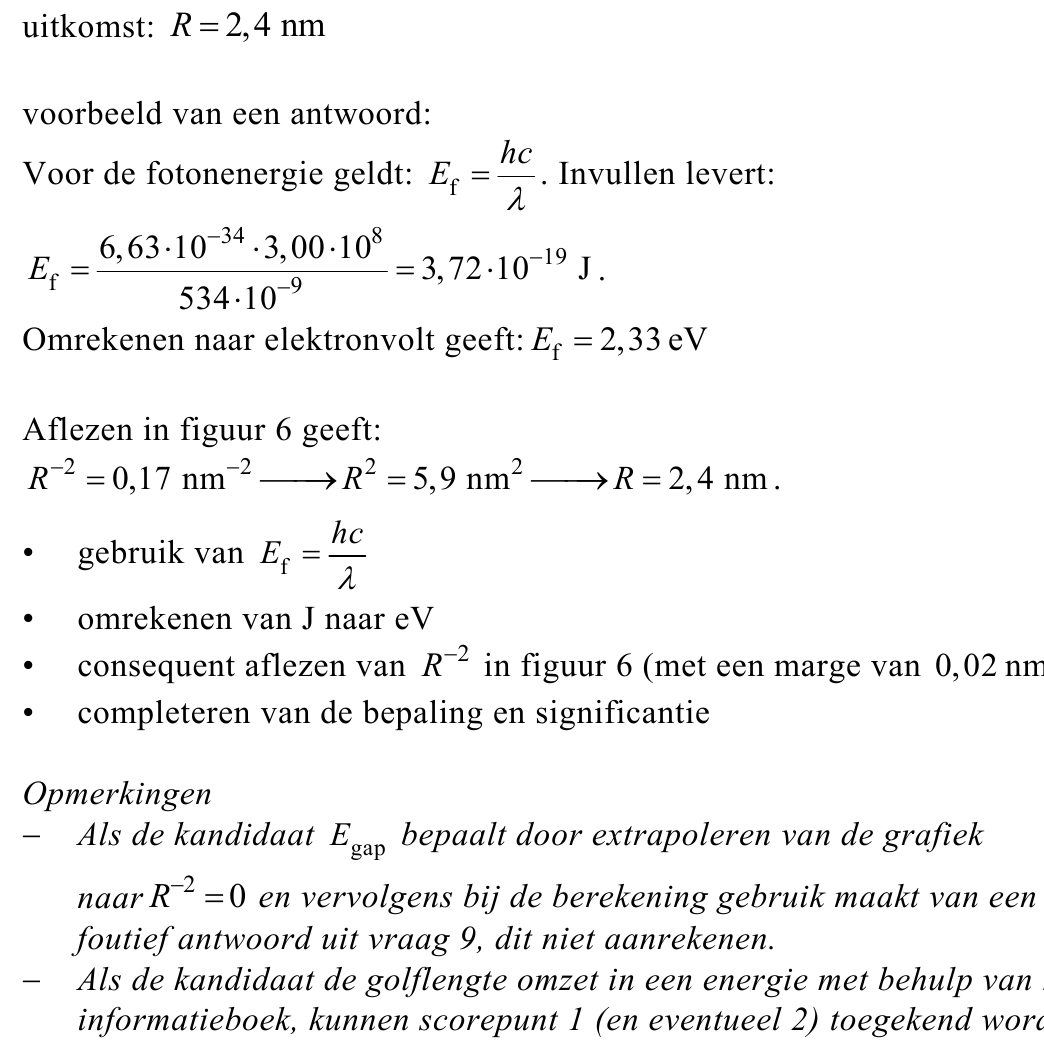 beoordelingsmodel vraag 10